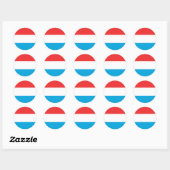 Luxemburgse vlag ronde sticker (Vel)