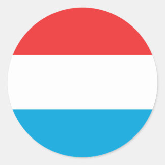 Luxemburgse vlag ronde sticker