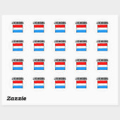Luxemburgse vlag ronde sticker (Vel)