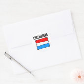 Luxemburgse vlag ronde sticker (Envelop)