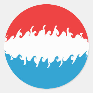 Luxemburgse vlag ronde sticker