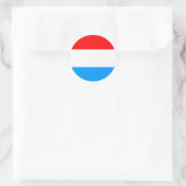 Luxemburgse vlag ronde sticker (Tas)