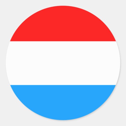 Luxemburgse vlag ronde sticker (Voorkant)