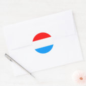 Luxemburgse vlag ronde sticker (Envelop)