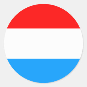 Luxemburgse vlag ronde sticker