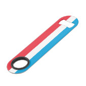 Luxemburgse vlag speed flessenopener (Voorkant Gekanteld)