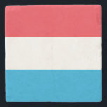 Luxemburgse vlag stenen onderzetter<br><div class="desc">Patriottische vlag van Luxemburg.</div>