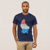 Luxemburgse vlag T-Shirt (Voorkant volledig)