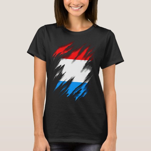 Luxemburgse vlag t-shirt (Voorkant)