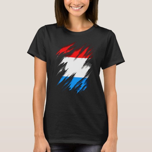 Luxemburgse vlag t-shirt (Voorkant)