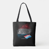 Luxemburgse vlag tote bag (Achterkant)