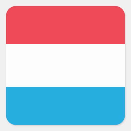 Luxemburgse vlag vierkante sticker (Voorkant)