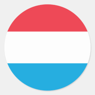Luxemburgse vlag, vlag van Luxemburg Ronde Sticker