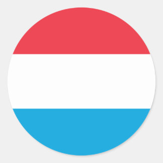 Luxemburgse vlag, vlag van Luxemburg Ronde Sticker