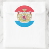 Luxemburgse Vlag & Wapen, Luxemburg Ronde Sticker (Tas)