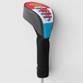 Luxemburgse vlag/wapenschild golfheadcover (Schuin)