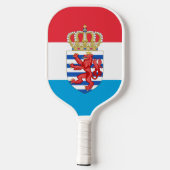 Luxemburgse vlag/wapenschild pickleball paddle (Achterkant)