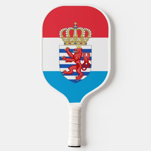 Luxemburgse vlag/wapenschild pickleball paddle (Achterkant)