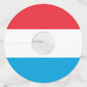 Luxemburgse vlag wijnglaslabel (Achterkant)