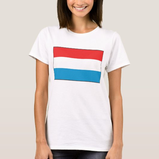 Luxemburgse vlag x kaart T-Shirt (Voorkant)