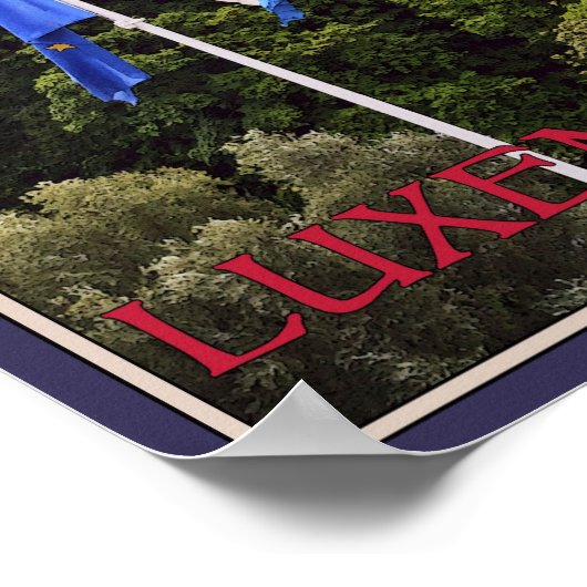 Luxemburgse vlaggen poster (Hoek)