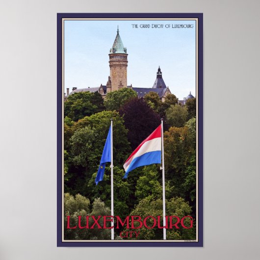 Luxemburgse vlaggen poster (Voorkant)