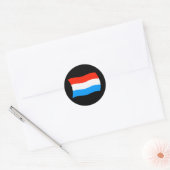 Luxemburgse vlaggen ronde sticker (Envelop)