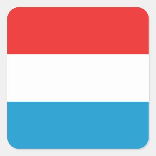 Luxemburgse vlaggen vierkante sticker (Voorkant)