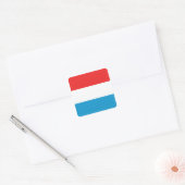 Luxemburgse vlaggen vierkante sticker (Envelop)