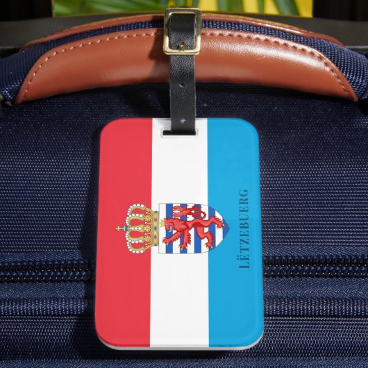 Luxemburgse wapenschild (met de naam eronder) bagagelabel (Voorkant Insitu 2)