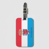 Luxemburgse wapenschild (met de naam eronder) bagagelabel (Voorkant (verticaal))