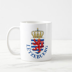 Luxemburgse wapenschild (met de naam eronder) koffiemok