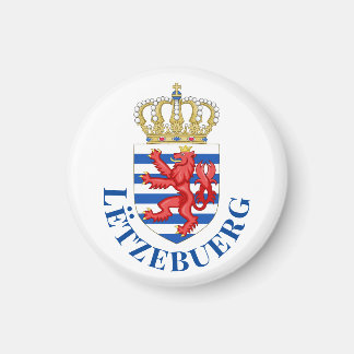 Luxemburgse wapenschild (met de naam eronder) magneet