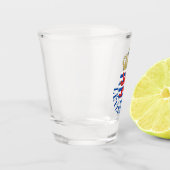 Luxemburgse wapenschild (met de naam eronder) shot glas (Links)