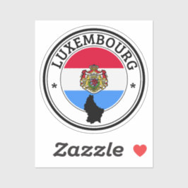 Luxemburgsegelsticker Ronde Vlag Voor Laptopboek Sticker
