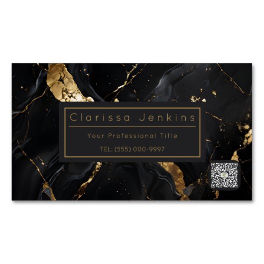 luxemerk Mable en black finance professional Magnetisch Visitekaartje (Voorkant)