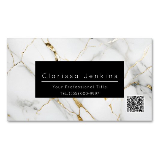 luxemerk Mable en black finance professional Magnetisch Visitekaartje (Voorkant)