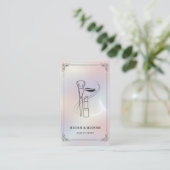 Luxevisagist met QR-code | Holografisch Visitekaartje (Staand voorkant)