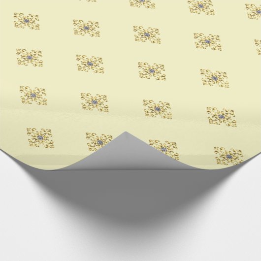 Luxewit/goud Cadeaupapier (Hoek)