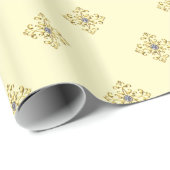 Luxewit/goud Cadeaupapier (Rol Hoek)