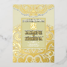 LuxGlitter Ivory Gold Ganesha Hindoe bruiloft