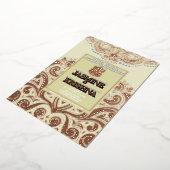 LuxGlitter Ivory PinkGold Ganesha Hindu Wedding Folie Uitnodiging (Gedraaid)