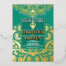 LuxGlitter Pauw Goud Sikh Anand Karaj Trouw