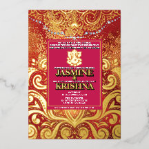 LuxGlitter Rood Goud Hindoe Ganesha Indisch