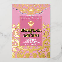 LuxGlitter Roze Goud Sikh Anand Karaj Trouwkaart