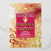 LuxGlitter Roze & Gouden Sikh Anand Karaj Huwelijk