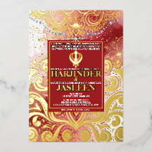 LuxGlitter Roze & Gouden Sikh Anand Karaj Huwelijk