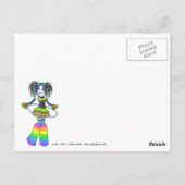 "Luxie" Rainbow Cyber Gothic Hula Hoop Fae Briefka Briefkaart (Achterkant)