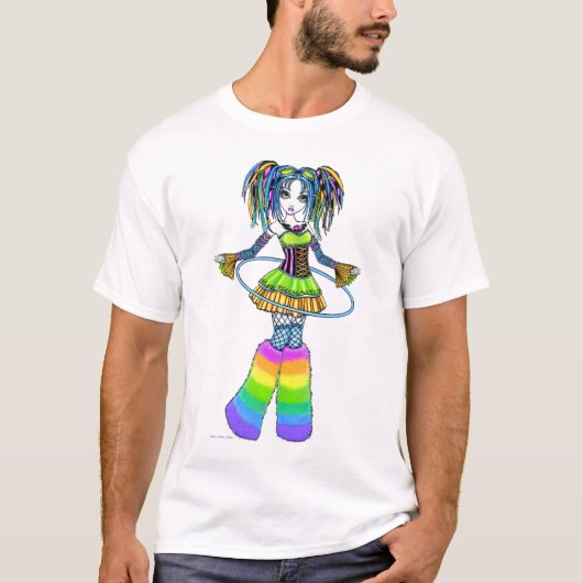 "Luxie" Rainbow Cyber Gothic Hula Hoop Fae Top (Voorkant)