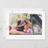 Luxist minimalist Love Quote Golden Effect Foto Save The Date (Voorkant)